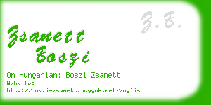 zsanett boszi business card